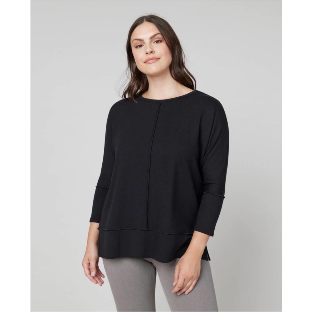 SPANX Black Perfect Length Top Dolman Sweatshirt - sz Small Excellent Condition